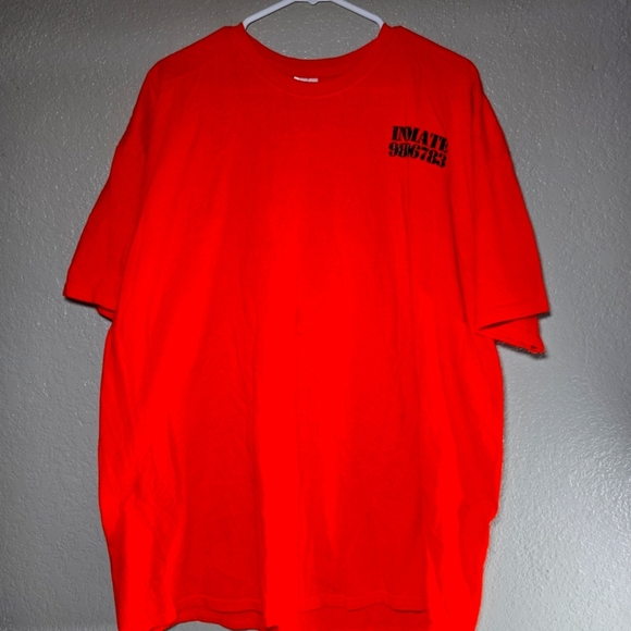 Gildan Ultra Cotton Maximum Security Death Row Costume T-Shirt – Size 2XL - Picture 1 of 8